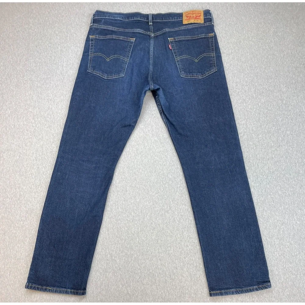 Levis 513 Jeans Mens 36 x 32 Cotton Blend Stretch Slim Straight
